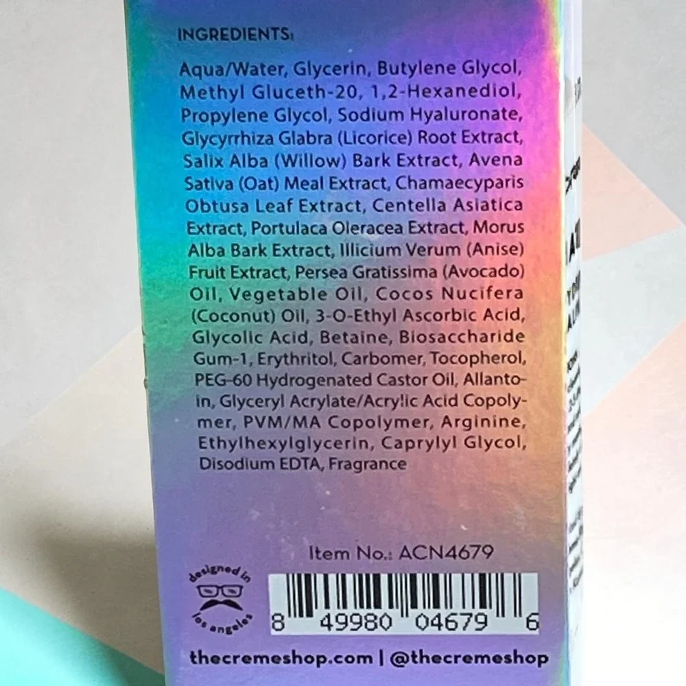 The Crème Shop What Acne? Serum 1.01oz New Vitamin C Glycolic Acid ACN4679